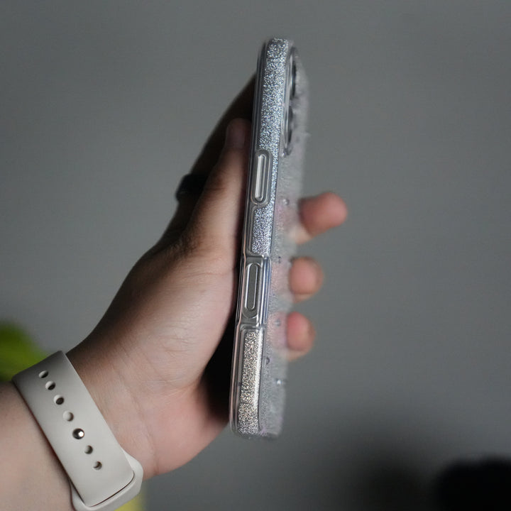 iPhone 17 Shimmer Bow Design Case | With Mobile Wrist Holder Charm