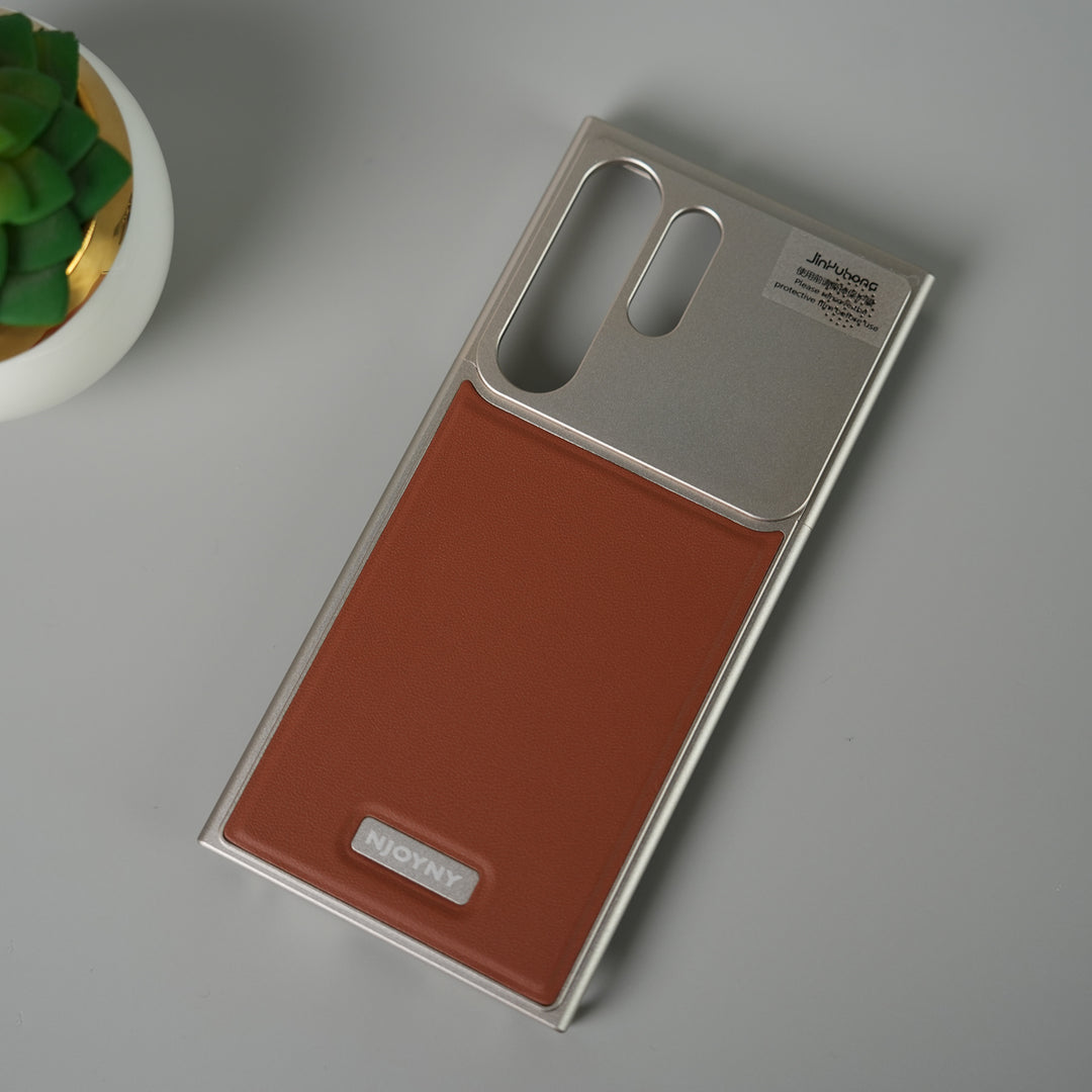 Samsung Galaxy S24 Ultra Premium Metallic AeroFLex Aluminium Leather Case