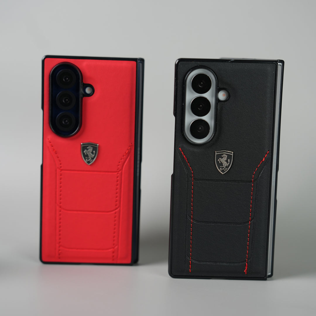 Samsung Galaxy Z Fold 7 FR Stitched PU Leather Case Cover