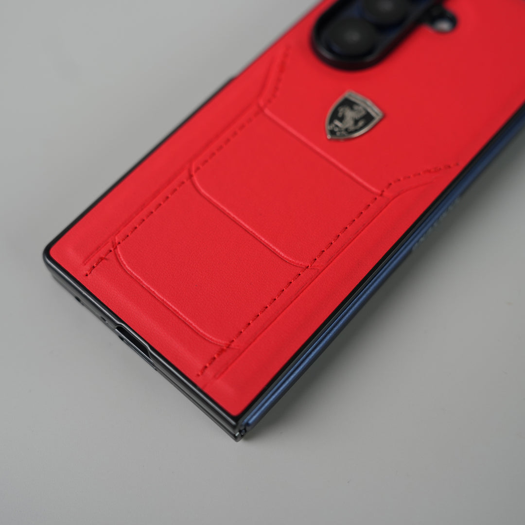 Samsung Galaxy Z Fold 7 FR Stitched PU Leather Case Cover
