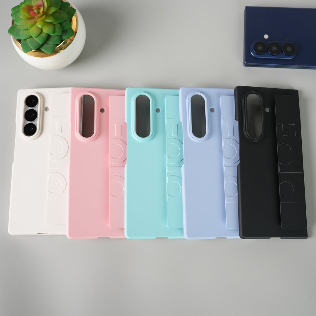Galaxy Z Fold 7 Shockproof Matte Wristband Case Cover | Soft Feel Protective Back Shell