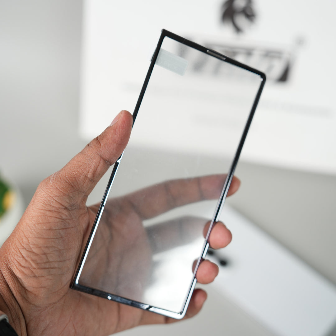 Samsung Galaxy Z Fold 7 GKK Carbon Leather Chrome Case with Front Glass
