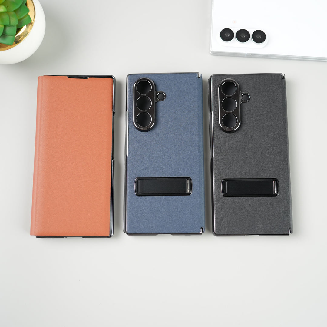 Samsung Galaxy Z Fold 7 Flip Cover with Kickstand | PU Leather Protective Case