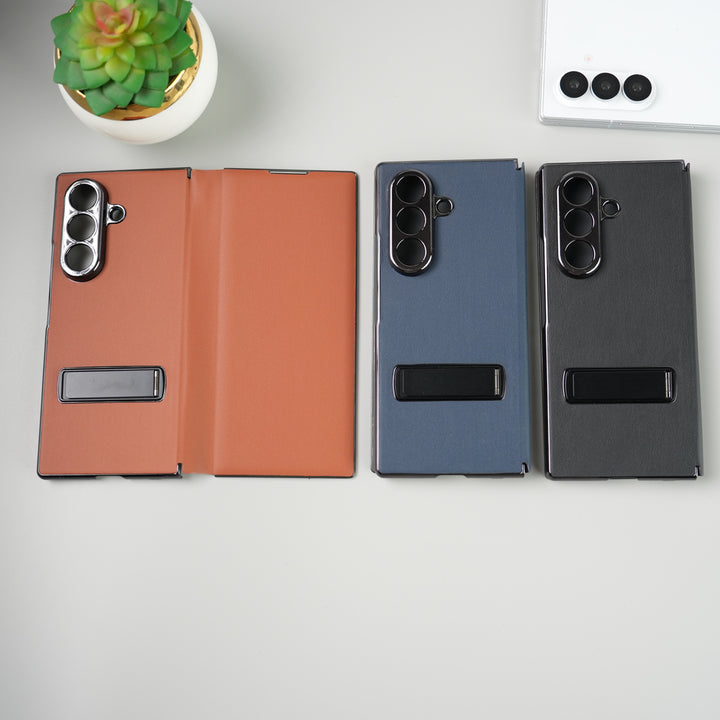 Samsung Galaxy Z Fold 7 Flip Cover with Kickstand | PU Leather Protective Case