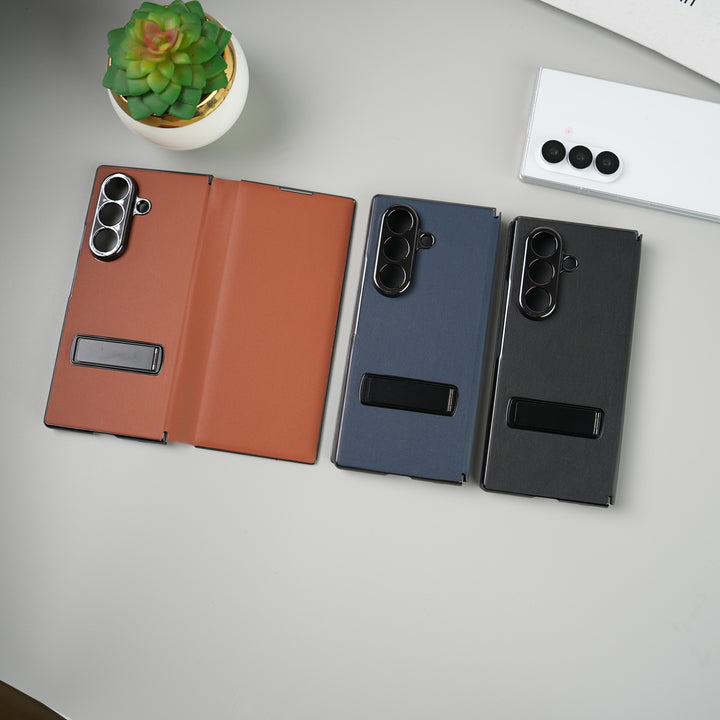 Samsung Galaxy Z Fold 7 Flip Cover with Kickstand | PU Leather Protective Case
