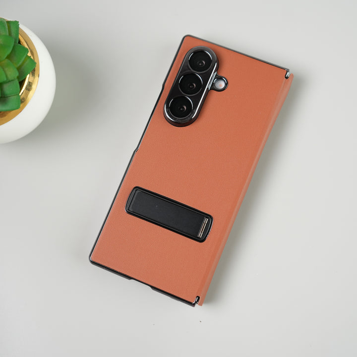 Samsung Galaxy Z Fold 7 Flip Cover with Kickstand | PU Leather Protective Case