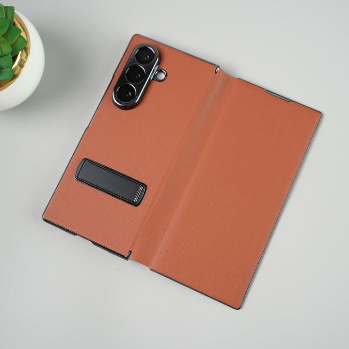 Samsung Galaxy Z Fold 7 Flip Cover with Kickstand | PU Leather Protective Case