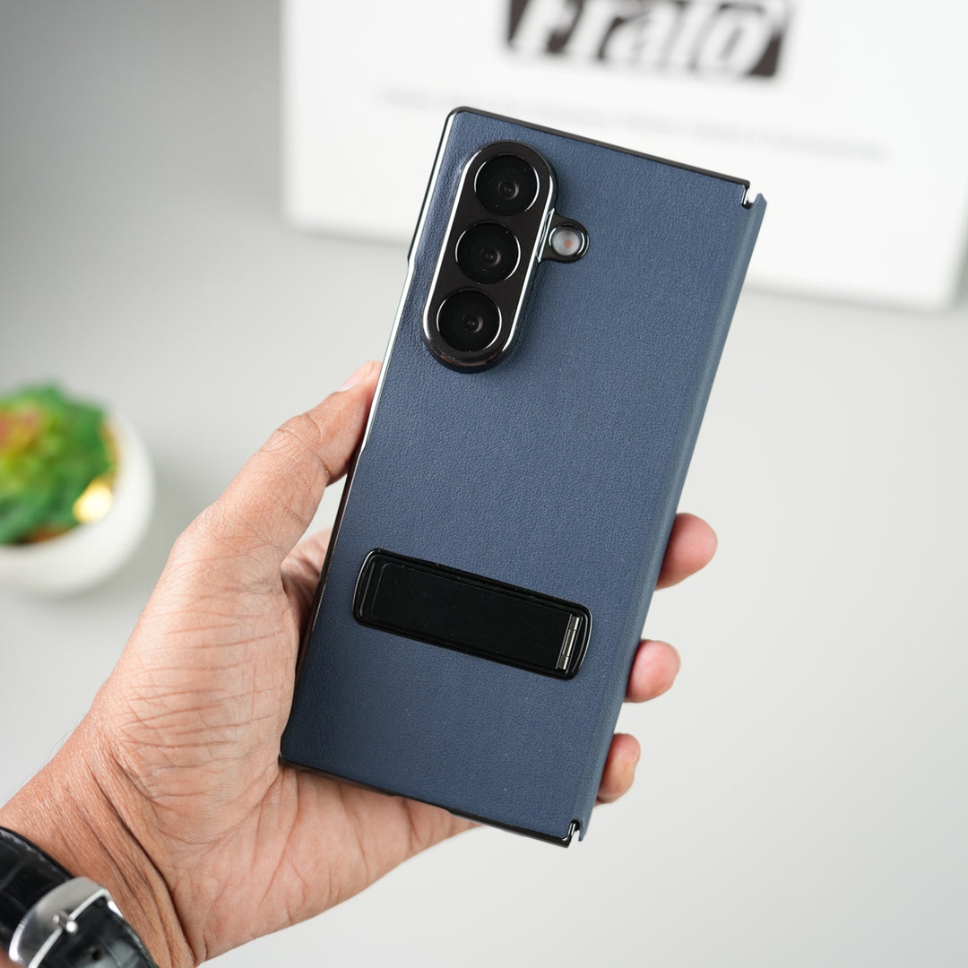 Samsung Galaxy Z Fold 7 Flip Cover with Kickstand | PU Leather Protective Case