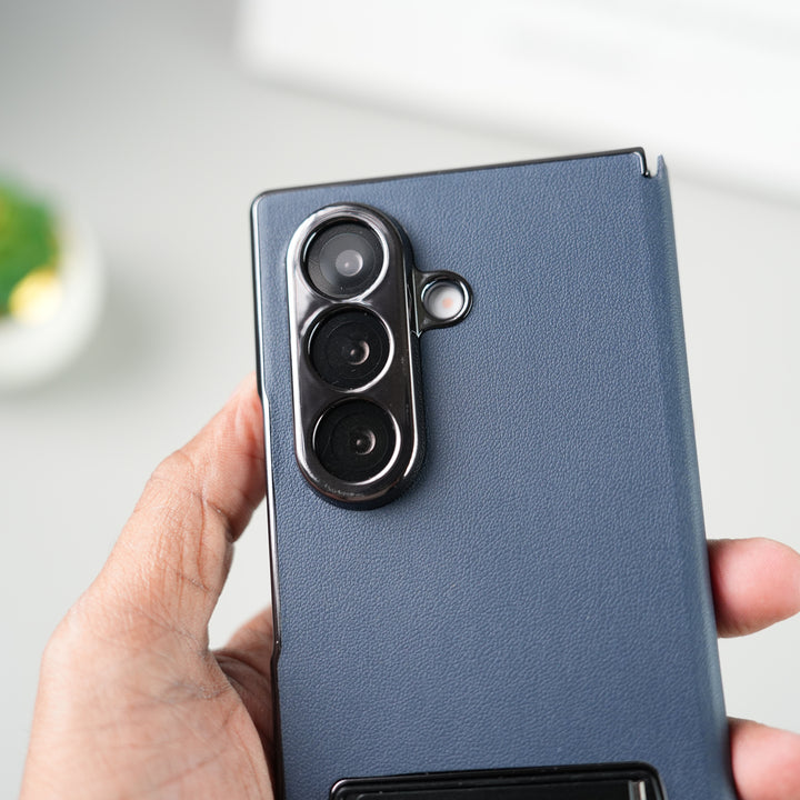 Samsung Galaxy Z Fold 7 Flip Cover with Kickstand | PU Leather Protective Case