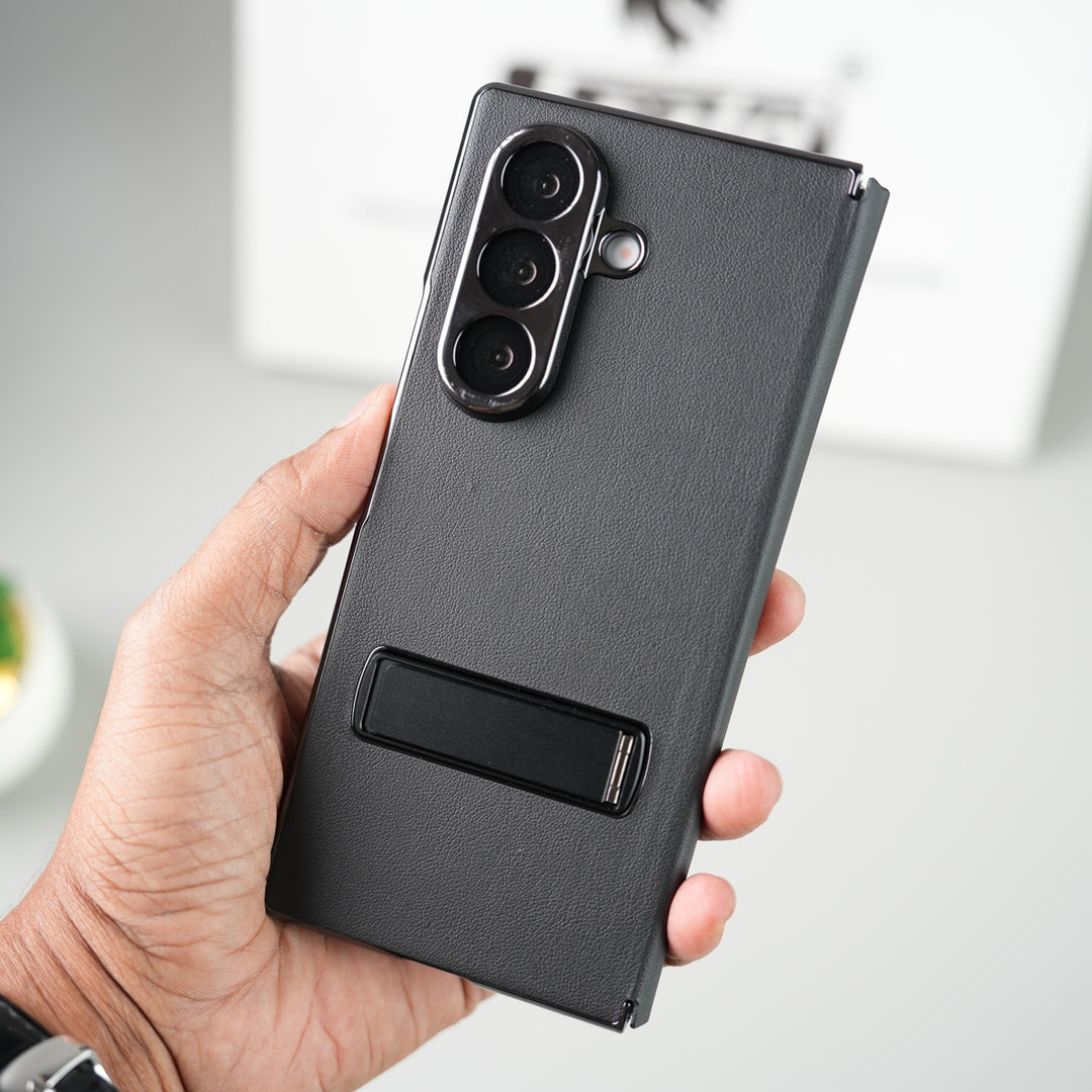 Samsung Galaxy Z Fold 7 Flip Cover with Kickstand | PU Leather Protective Case