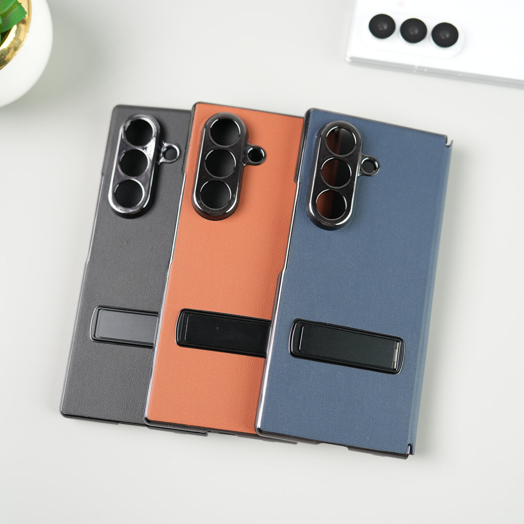 Samsung Galaxy Z Fold 7 Flip Cover with Kickstand | PU Leather Protective Case