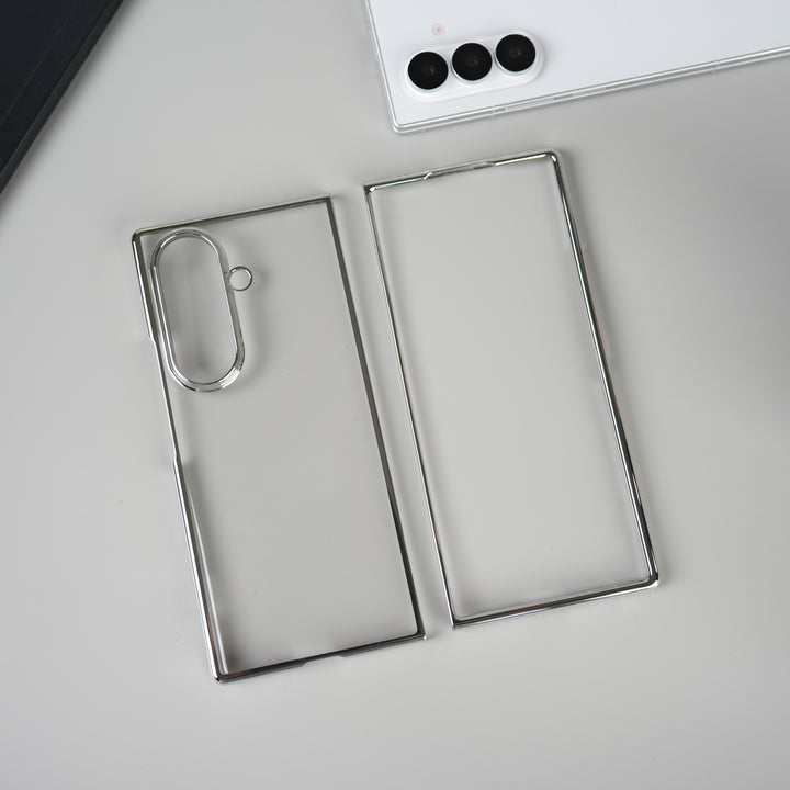 Galaxy Z Fold 7 Chrome Plated Transparent Case