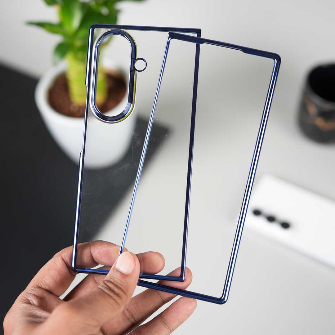 Galaxy Z Fold 7 Chrome Plated Transparent Case