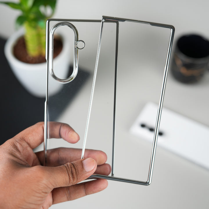Galaxy Z Fold 7 Chrome Plated Transparent Case