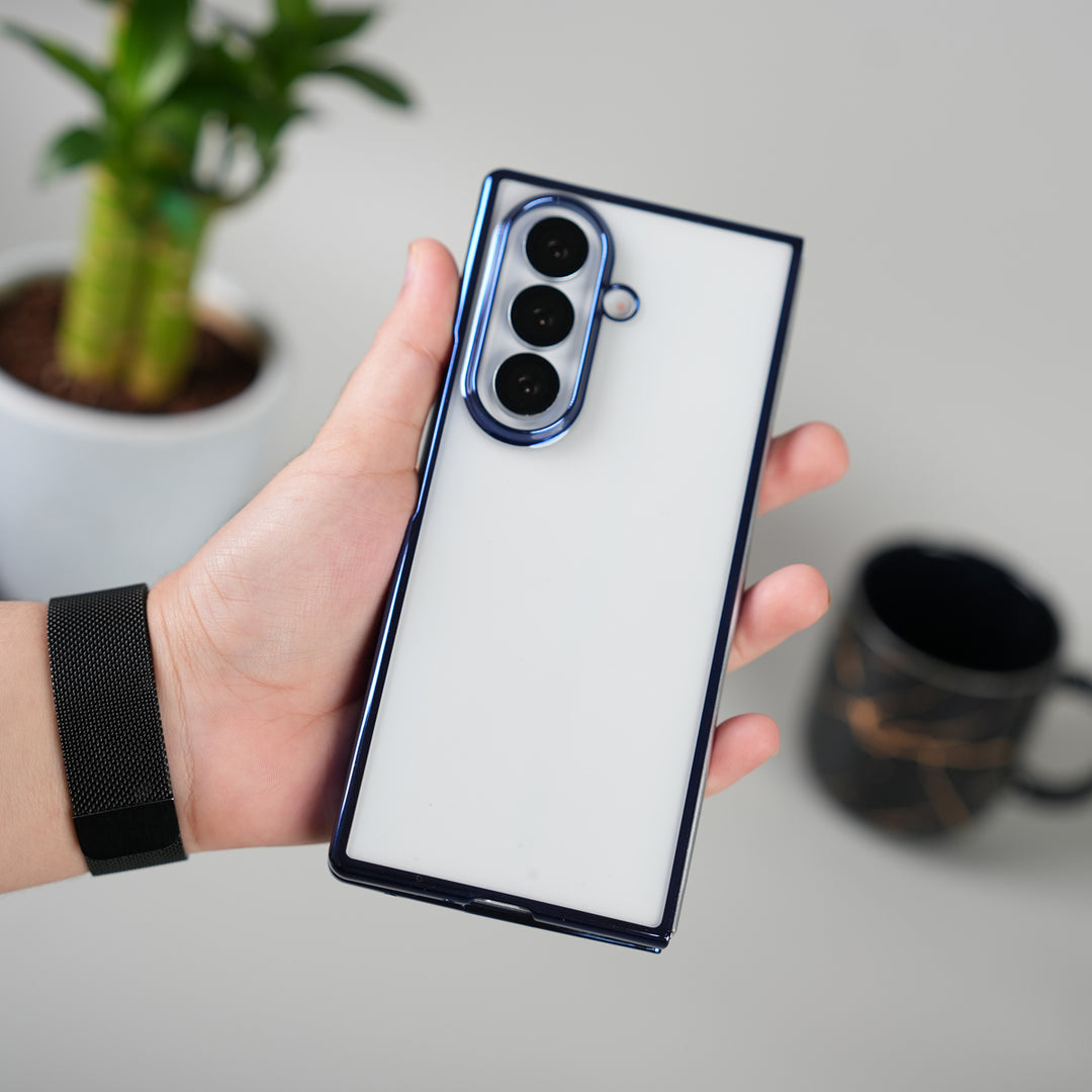 Galaxy Z Fold 7 Chrome Plated Transparent Case