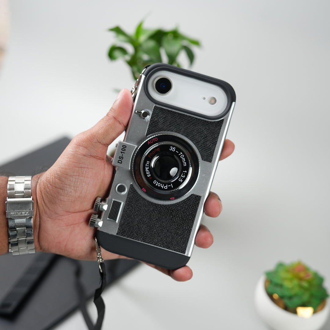 iPhone 17 Series Retro Camera Design Case with Lanyard | Shockproof Protective Cover