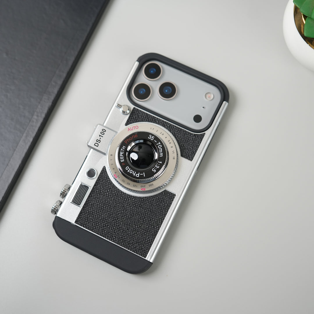 iPhone 17 Series Retro Camera Design Case with Lanyard | Shockproof Protective Cover