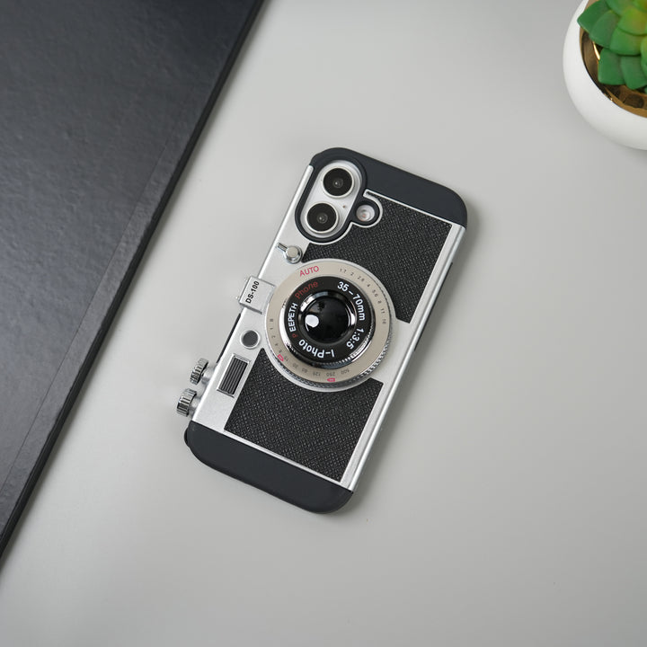 iPhone 17 Series Retro Camera Design Case with Lanyard | Shockproof Protective Cover