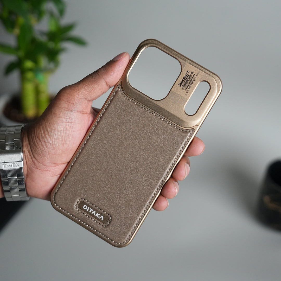 iPhone 17 Series Premium Metallic AeroFLex Leather MagSafe Case