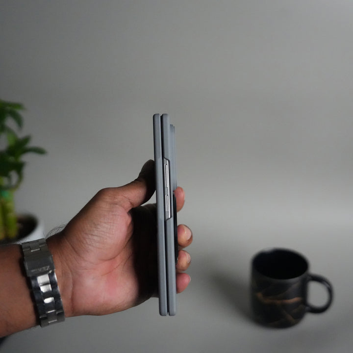 Galaxy Z Fold 5 Case | 360° Rotating Stand + Front Glass Cover