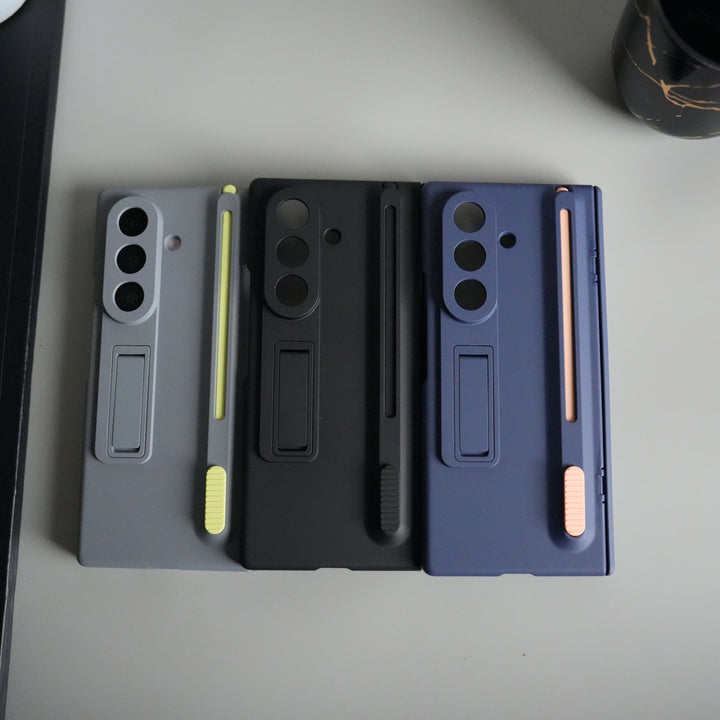 Galaxy Z Fold 7 Front Glass Protection Case With PushUP S Pen Holder