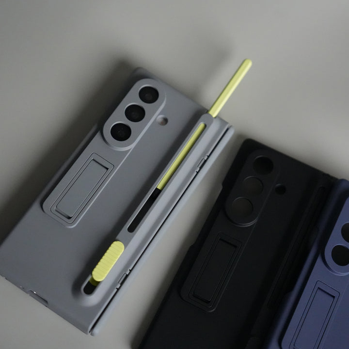 Galaxy Z Fold 7 Front Glass Protection Case With PushUP S Pen Holder