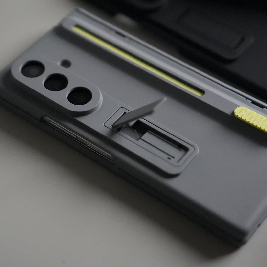 Galaxy Z Fold 7 Front Glass Protection Case With PushUP S Pen Holder
