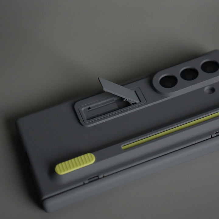 Galaxy Z Fold 7 Front Glass Protection Case With PushUP S Pen Holder