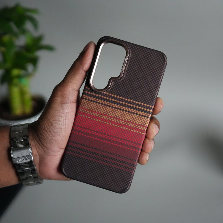 Galaxy S24 Carbon Fiber Texture Aramid Design Hard Pc MagSafe Case Cover