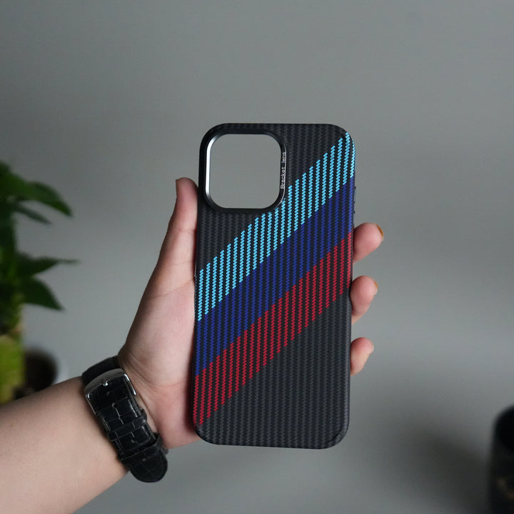 iPhone 16 Series Carbon Fiber Texture Design Hard Pc MagSafe Case Cover MintBlueRed