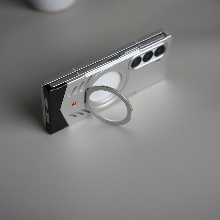 Galaxy Z Fold 6 Magnetic Aluminum Alloy Metal Rimless Frame Heat Dissipation Stand Phone Case