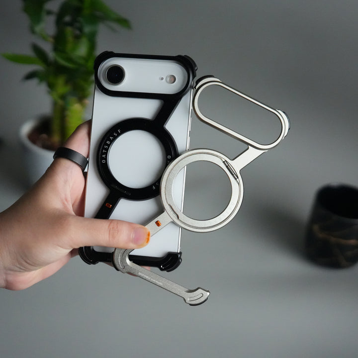 iPhone 17 Air Z Shape Aluminium Metal Rotating Kickstand Case