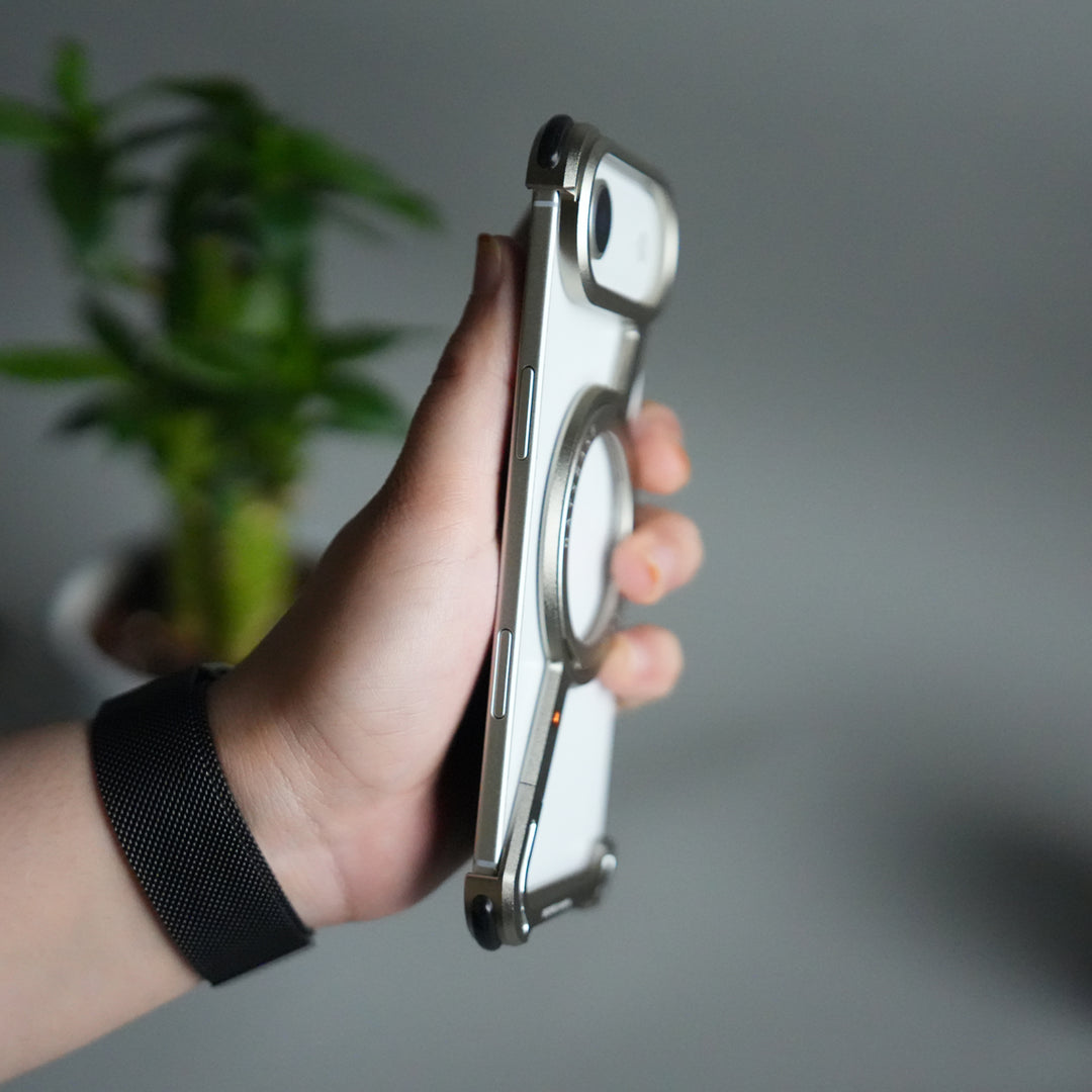 iPhone 17 Air Z Shape Aluminium Metal Rotating Kickstand Case