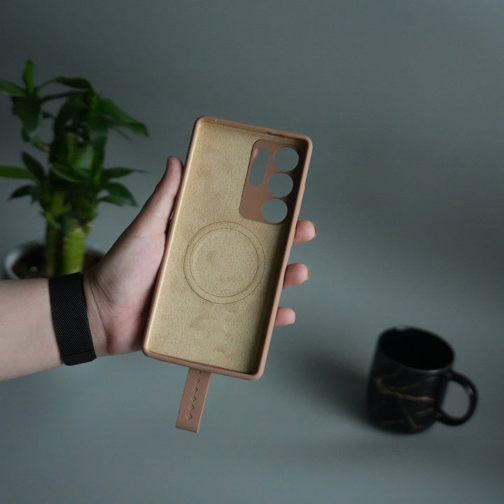 Galaxy S25 Ultra Silicone Case | Magnetic Ring | Silicone Grip Strap Cover