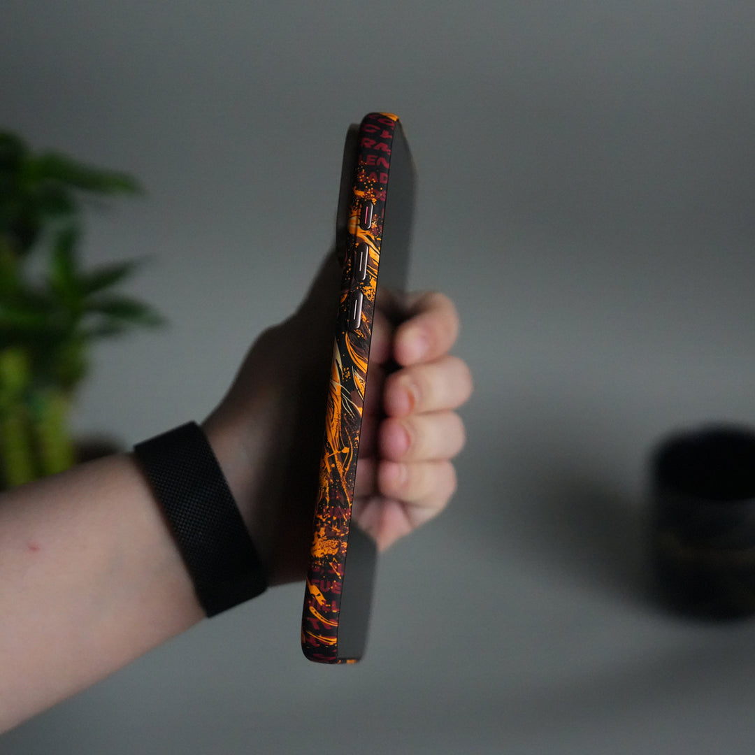 iPhone 17 Pro Carbon Fiber Texture Design Hard Pc MagSafe Case Cover LionKing
