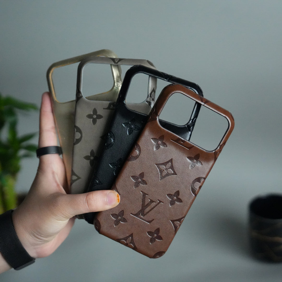 iPhone 17 Pro Max Luxury PU Leather Fashion Brand Case Cover