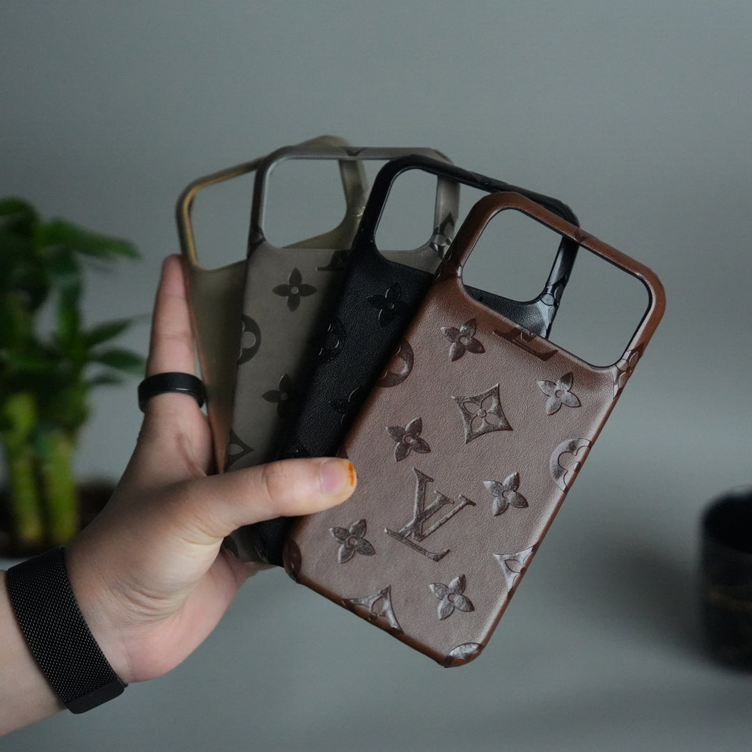 iPhone 17 Pro Max Luxury PU Leather Fashion Brand Case Cover