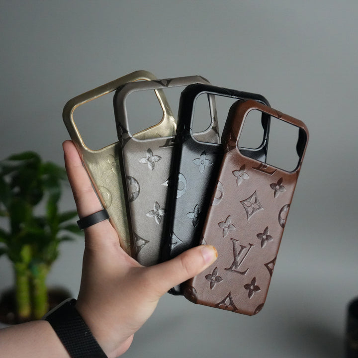 iPhone 17 Pro Max Luxury PU Leather Fashion Brand Case Cover