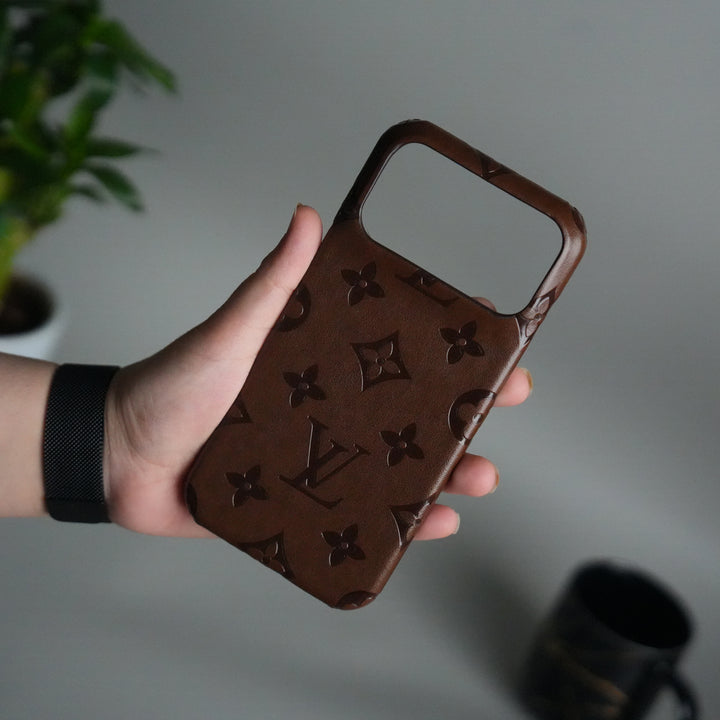 iPhone 17 Pro Max Luxury PU Leather Fashion Brand Case Cover