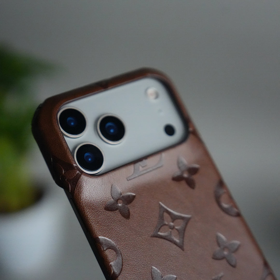 iPhone 17 Pro Max Luxury PU Leather Fashion Brand Case Cover
