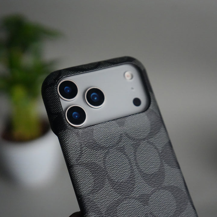 iPhone 17 Pro Max Luxury CC Brand PU Leather Design Case Cover