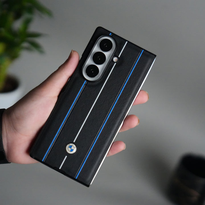 Samsung Galaxy Z Fold 7 BMW Blue White Line Design Case Cover