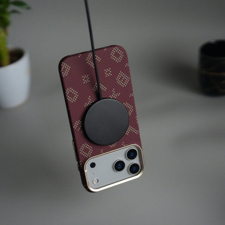 iPhone 17 Pro Aramid Fiber Case | Slim MagSafe Cover | Maroon