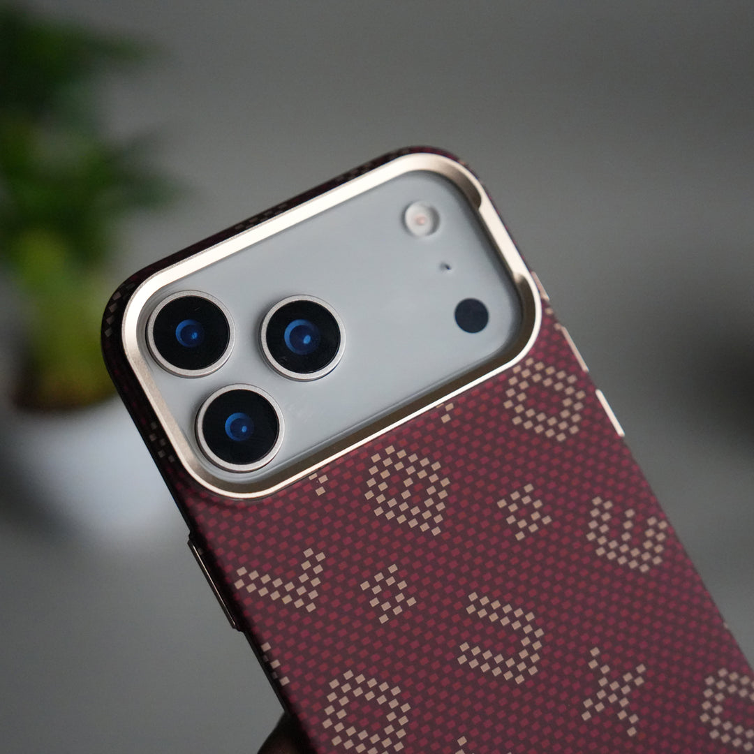 iPhone 17 Pro Aramid Fiber Case | Slim MagSafe Cover | Maroon