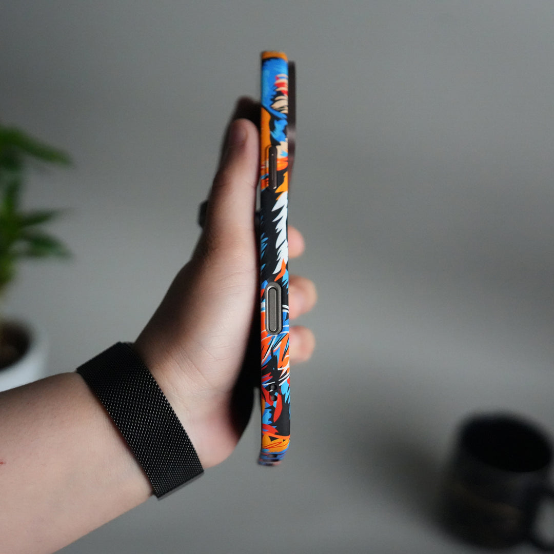 iPhone 17 Pro Carbon Fiber Texture Design Hard Pc MagSafe Case Cover Tiger