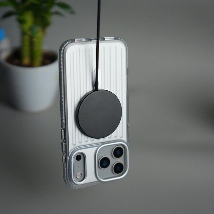 iPhone 17 Pro Max MagSafe Suitcase Design Case | Shockproof Ribbed Texture Back Cover