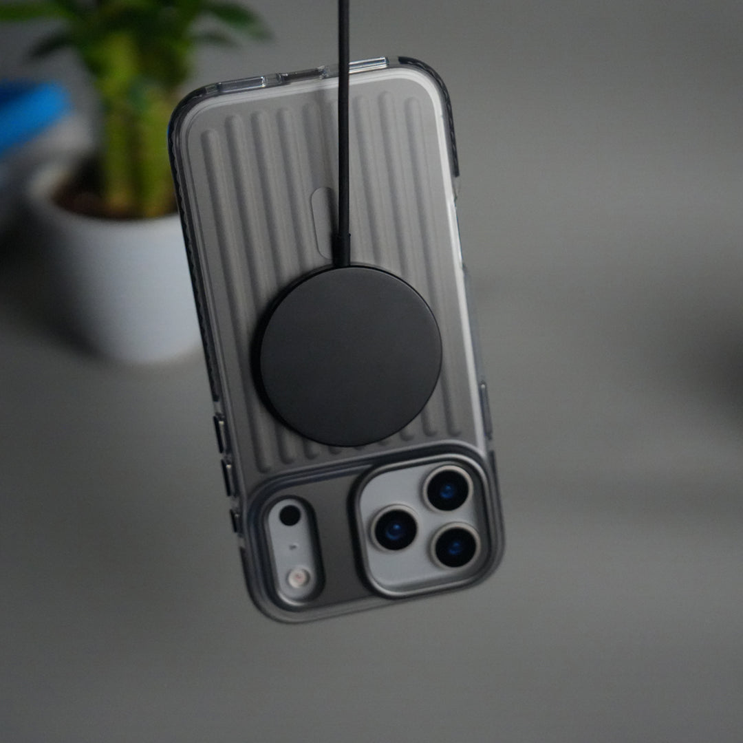 iPhone 17 Pro Max MagSafe Suitcase Design Case | Shockproof Ribbed Texture Back Cover