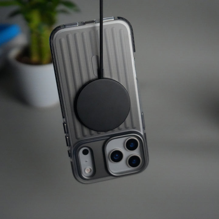 iPhone 17 Pro Max MagSafe Suitcase Design Case | Shockproof Ribbed Texture Back Cover