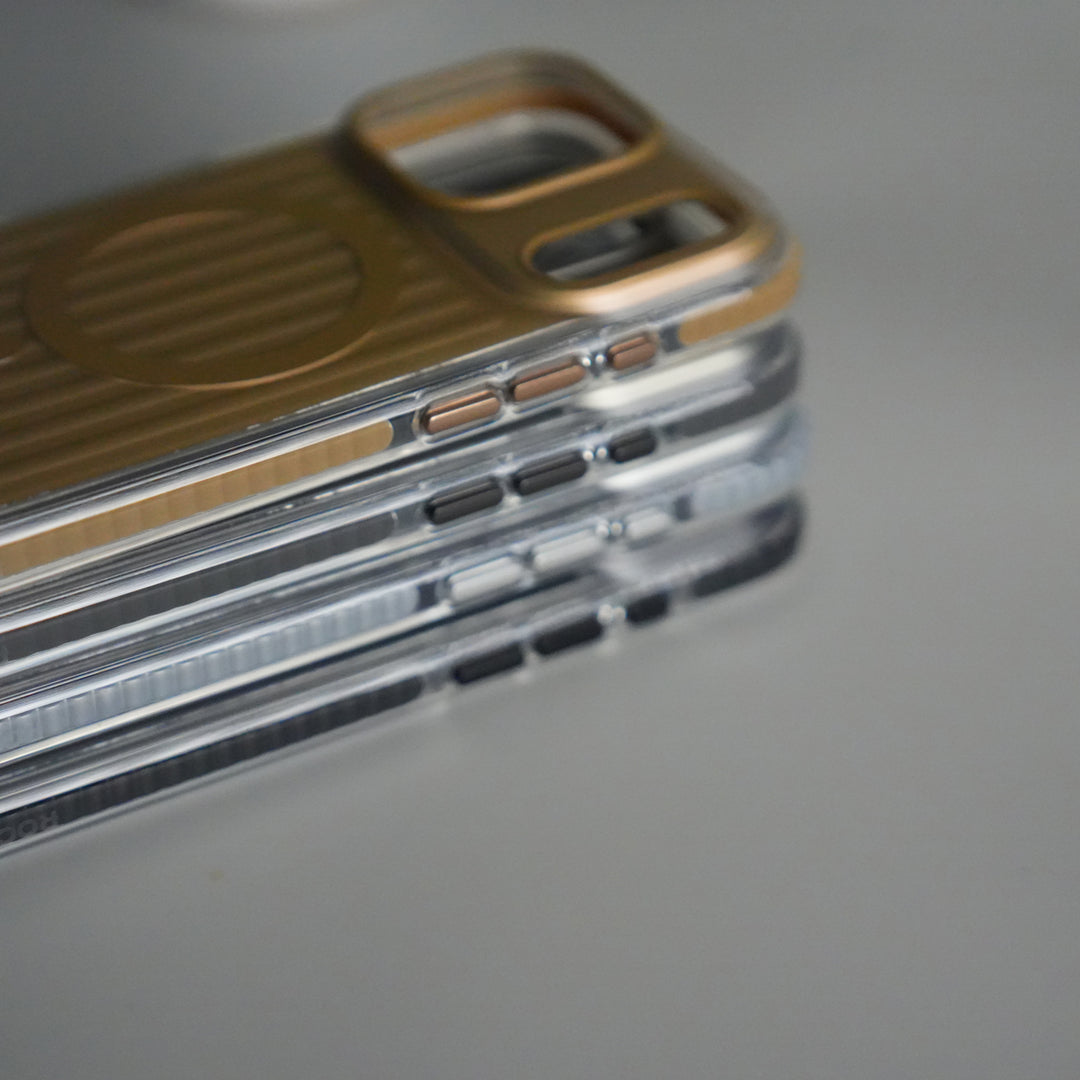 iPhone 17 Pro Max MagSafe Suitcase Design Case | Shockproof Ribbed Texture Back Cover