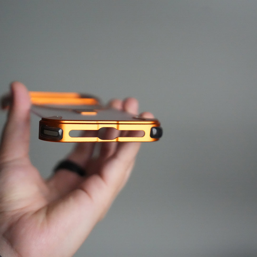 iPhone 17 Pro Max Frosted Frameless Metal Kickstand Case